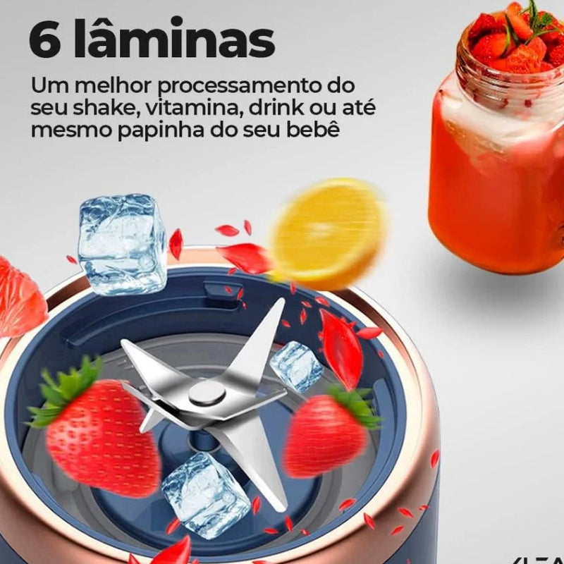 Mini Liquidificador Portátil 6 Lâminas